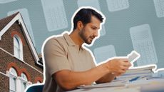 Mortgage overpayment calculator, man looking at bills