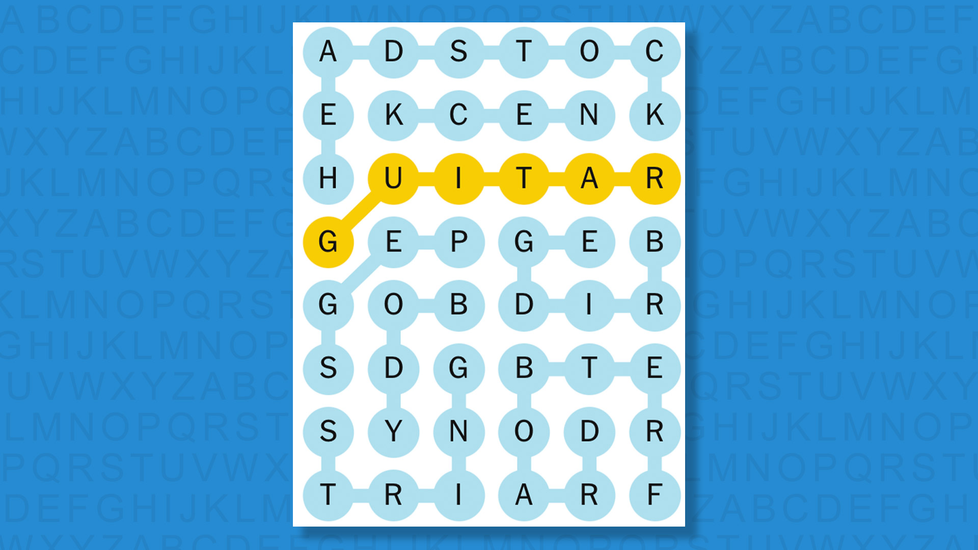 NYT Strands answers for game 722 on a blue background