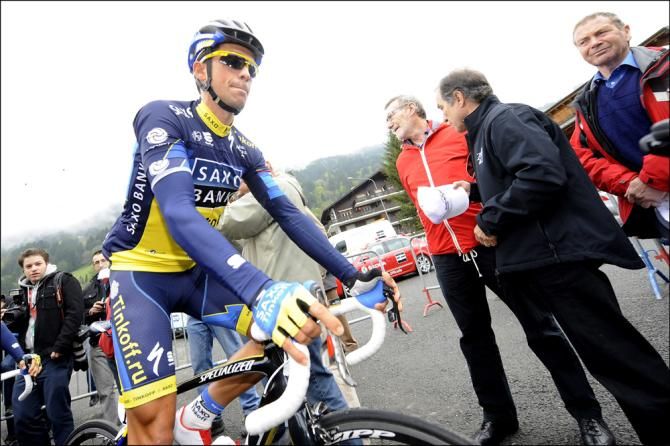 Alberto Contador (Team Saxo - Tinkoff) at the start of the Dauphine