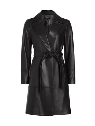 Wrap Walker Lamb Leather Coat