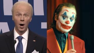 Dana Carvey hilariously performed his Joe Biden on Saturday Night Live, Joaquin Phoenix, looking ready to perform as Joker in Joker: Folie à Deux.