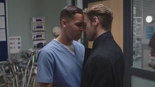 Picture shows: Marty having a charged face-to-face moment with new love interest Jack