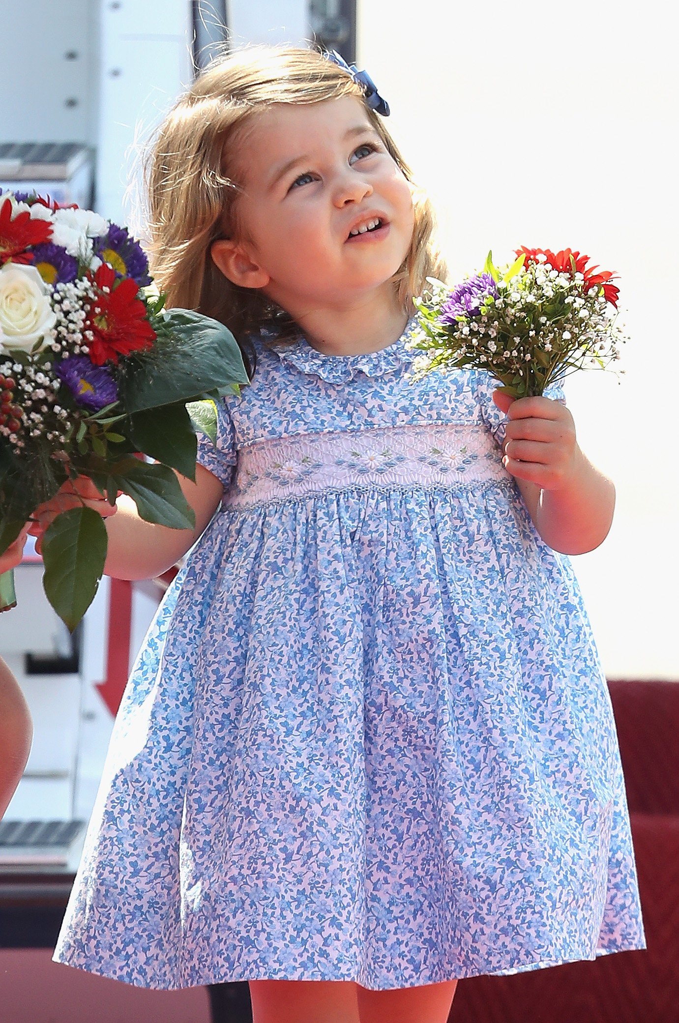Princess Charlotte of Cambridge arrives at Berlin Tegel Airport during an official visit to Poland and Germany on July 19, 2017 in Berlin, Germany. (Photo by Chris Jackson/Getty Images)