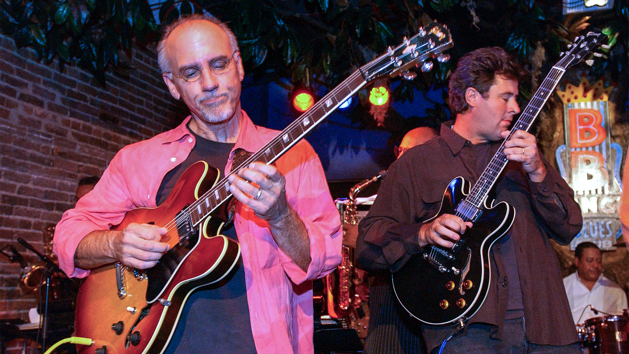 Larry Carlton and Vince Gill during B.B. King Blues Club Grand Opening, Nashville-Night 2 in Nashville, TN, United States, October 2003