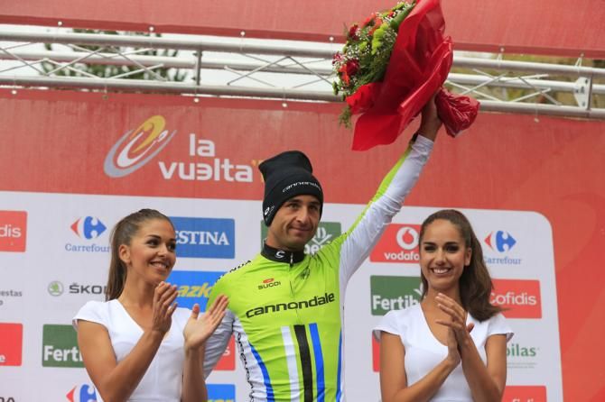 Stage 14 winner Daniele Ratto (Cannondale) on the podium