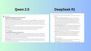 Qwen 2.5 vs DeepSeek screenshot