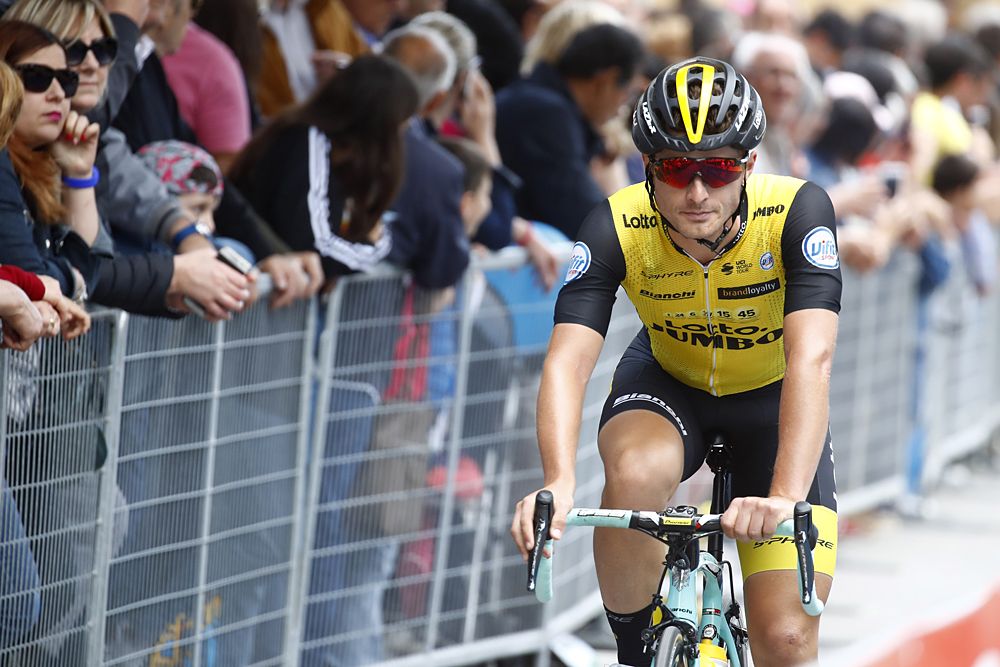 Enrico Battaglin (LottoNL-Jumbo) before the start of stage 5 at the Giro d'Italia