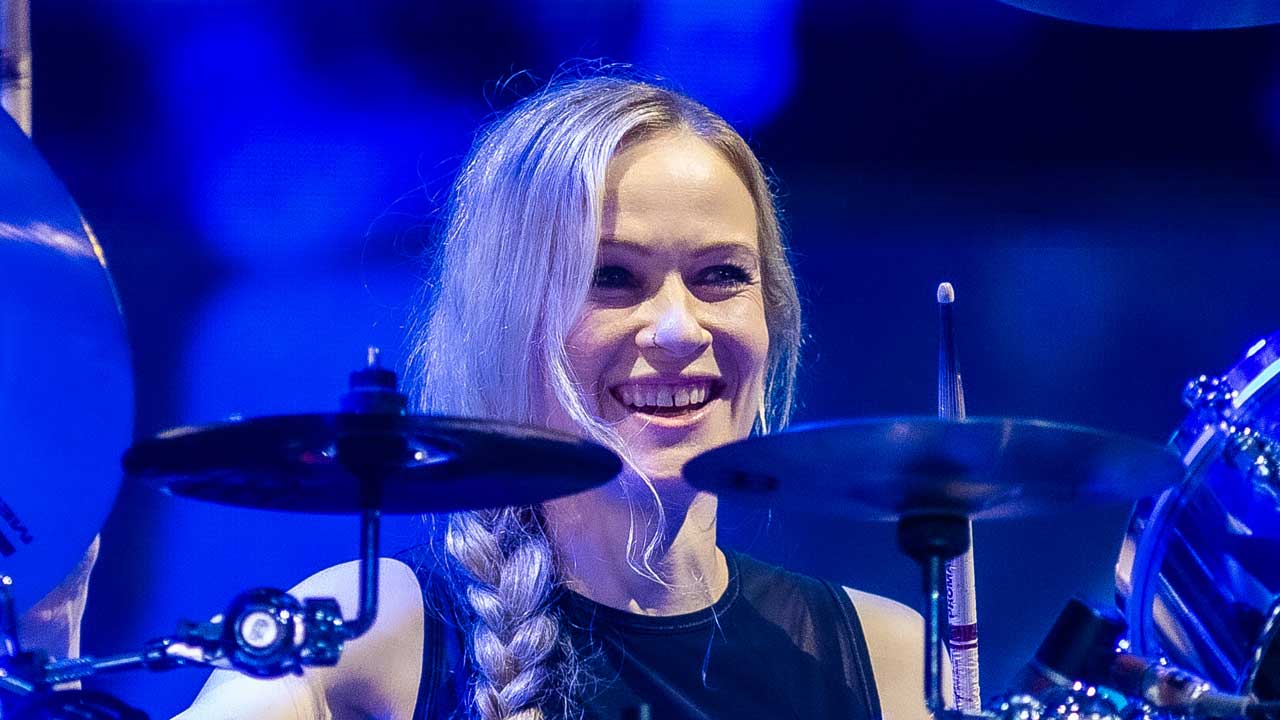 Anika Nilles onstage with Rush