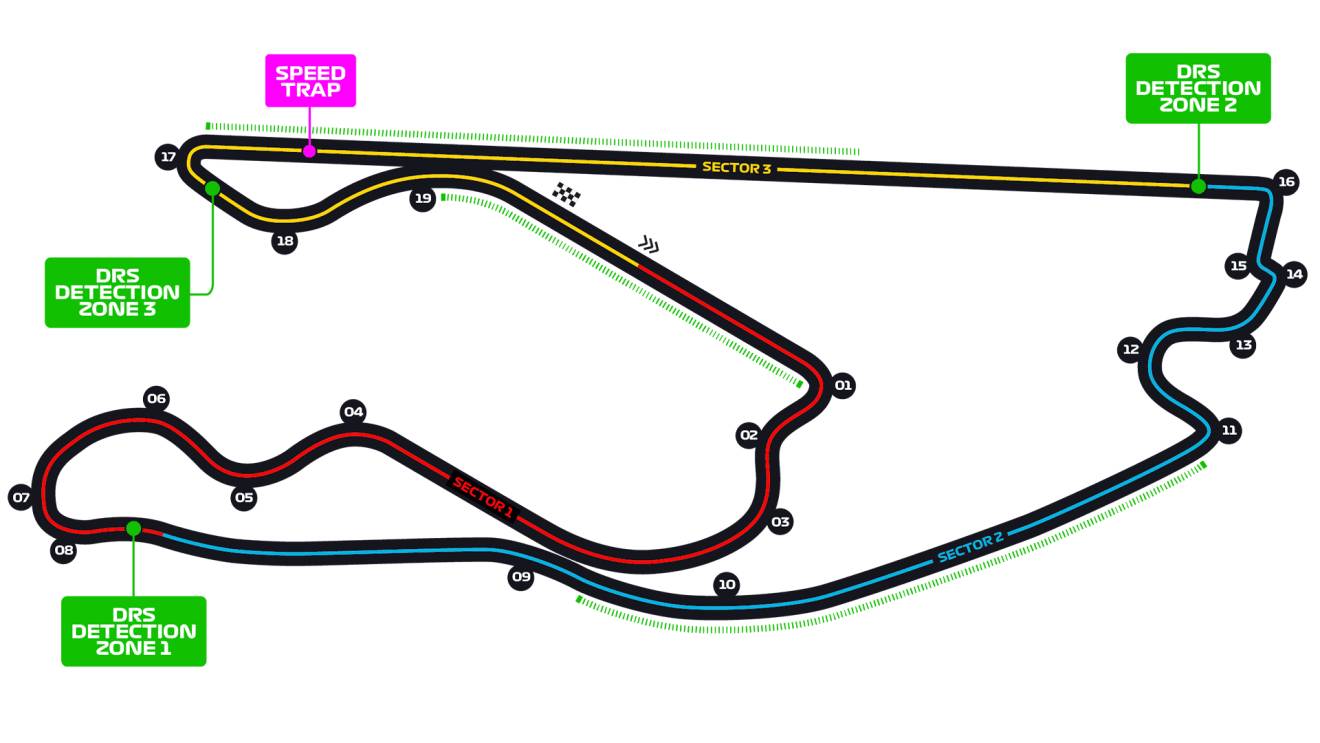 FIA's official overview of the Miami Grand Prix's circuit.