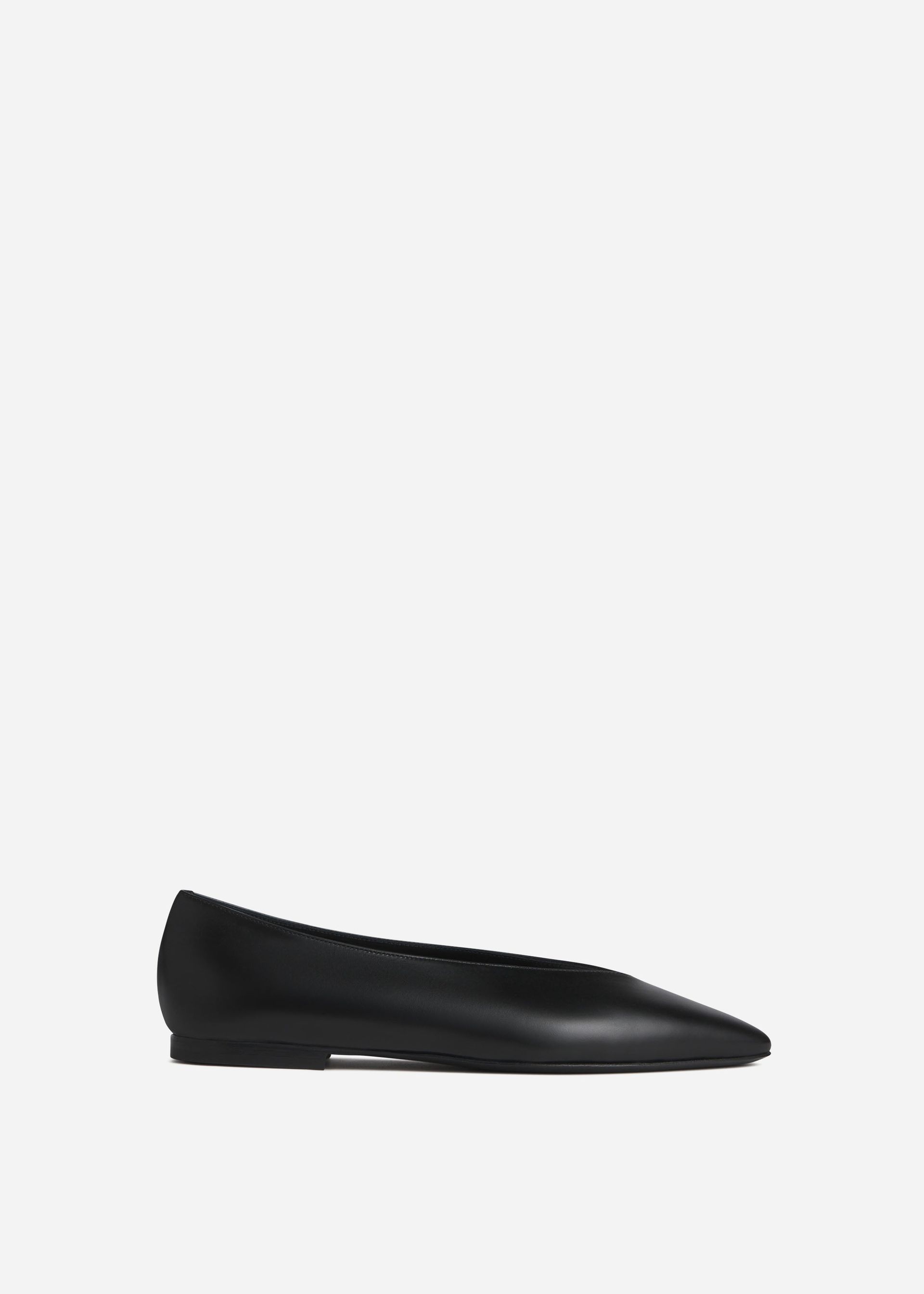 Pointed Ballerina Flat in Black