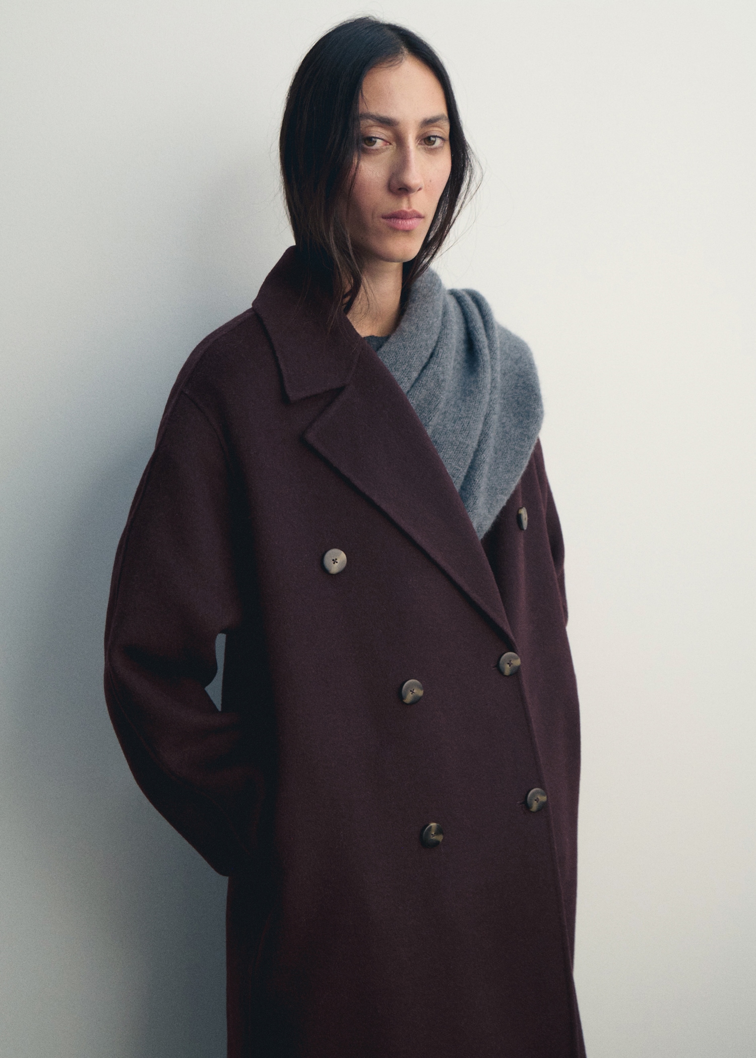 Handmade Oversized Wool Coat - Women | Mango United Kingdom