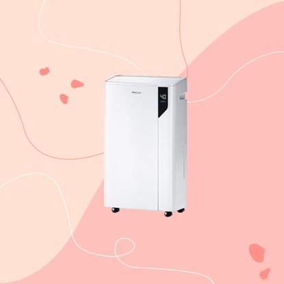 probreeze 20l dehumidifier pink graphic background