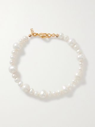 Lottie Gold-Tone Pearl Bracelet