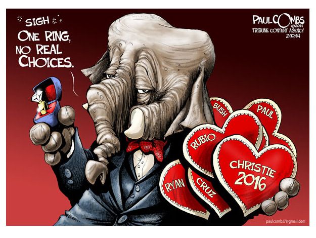 Political cartoon GOP election options