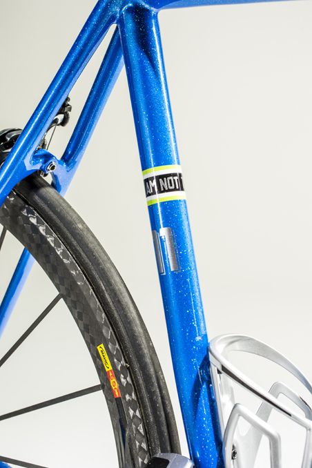The seat tube features "11/15" and "I am not Ted King"