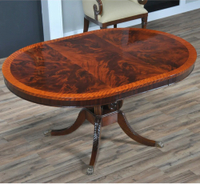 46'' Mahogany Solid Wood Pedestal Dining Table