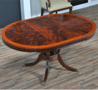 46'' Mahogany Solid Wood Pedestal Dining Table for $3,899.99, at Wayfair