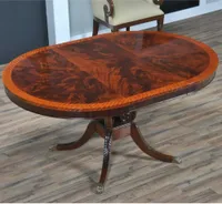 46'' Mahogany Solid Wood Pedestal Dining Table for $3,899.99, at Wayfair