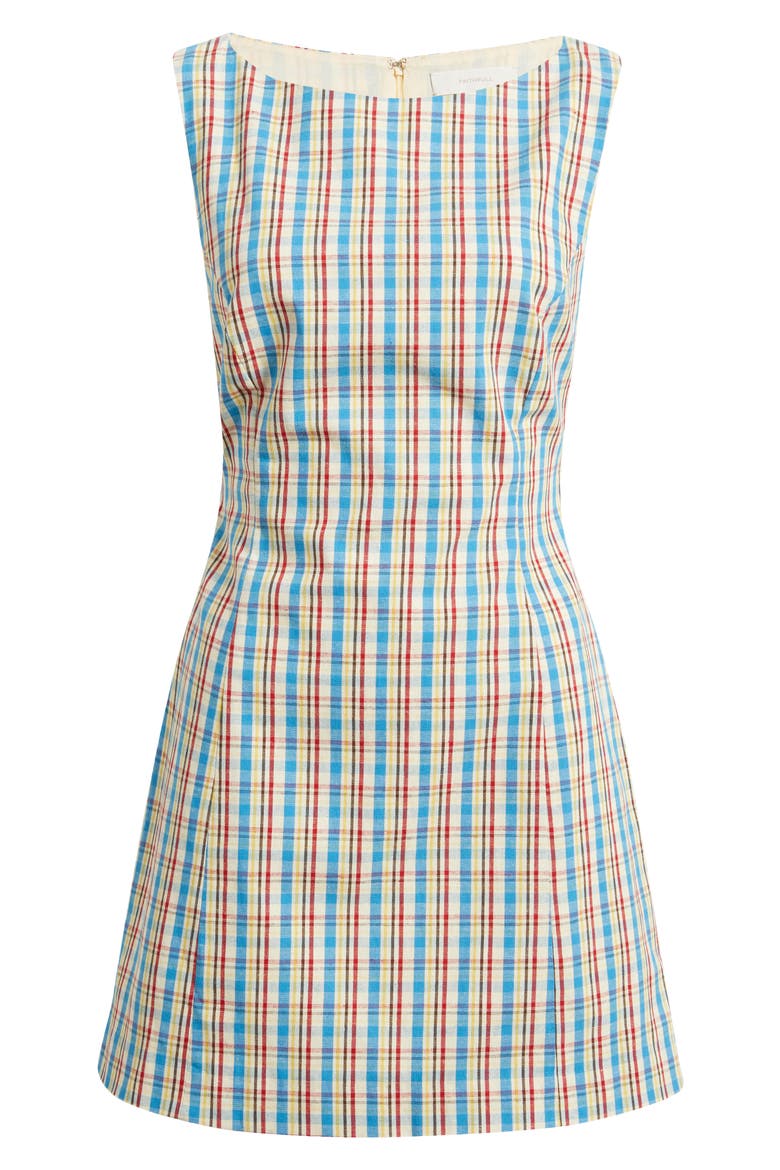 Lydie Check Cotton &amp;amp; Linen Minidress