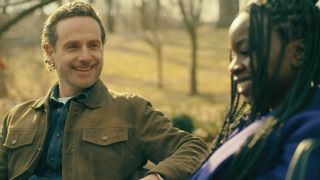 Andrew Lincoln as Rick and Danai Gurira as Michonne in "The Walking Dead: The Ones Who Live"