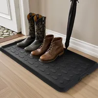 tchdio Durable Rubber Boot Tray and Shoe Mat for Entryway