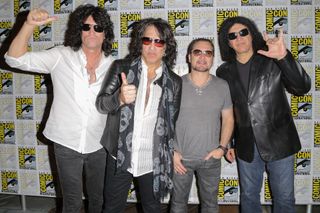 KISS attend the world premiere of 'Scooby-Doo! and KISS: Rock And Roll Mystery' during Comic-Con International on July 9, 2015 in San Diego, California.