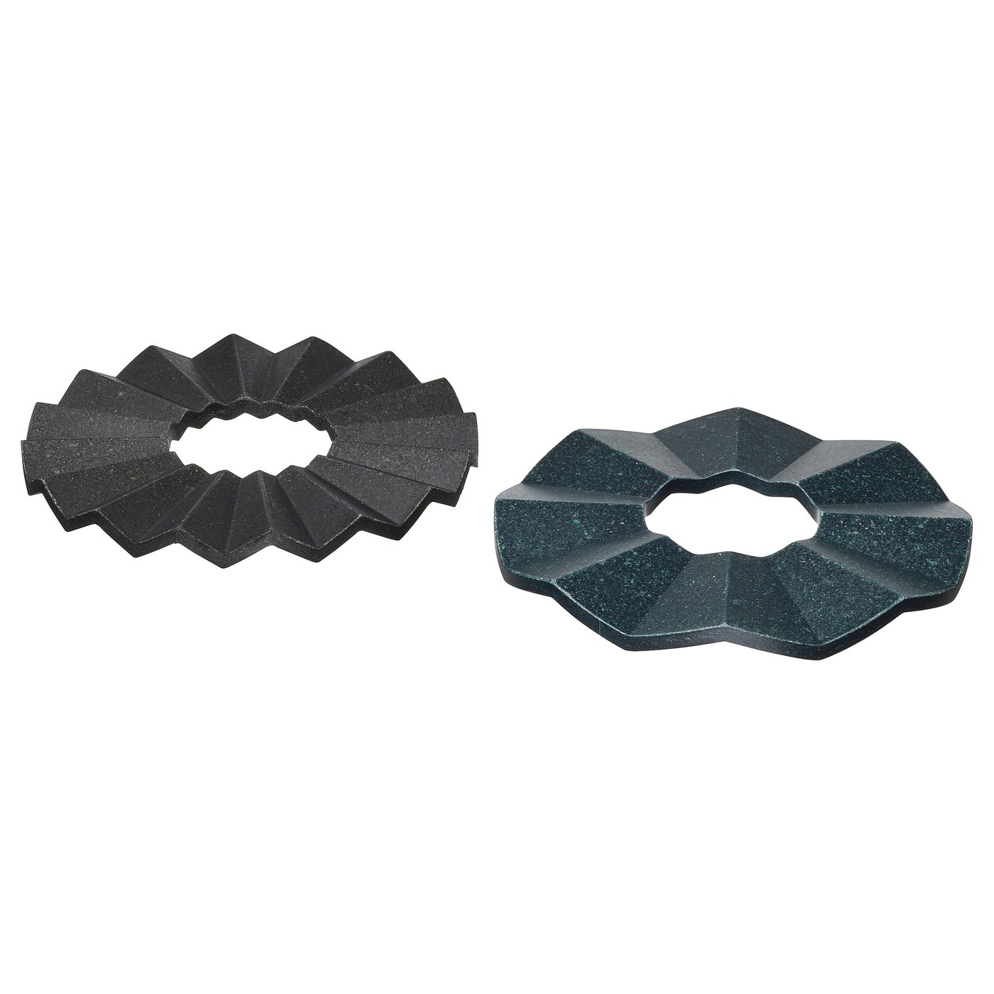 Eldstj&amp;Auml;rt Pot Stand, Set of 2 - Round/black Black-Blue 19 Cm