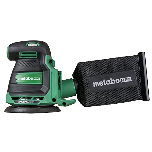 Metabo Hpt 18v Multivolt Cordless 5-Inch Random Orbit Sander Tool Only - No Battery Variable Speed Brushless Motor Electric Brake Sv1813daq4, Green