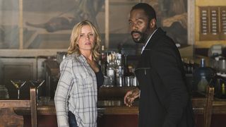 Kim Dickens as Madison Clark and Colman Domingo as Victor Strand in Fear the Walking Dead season 2