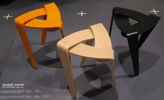 Wooden triangular stools