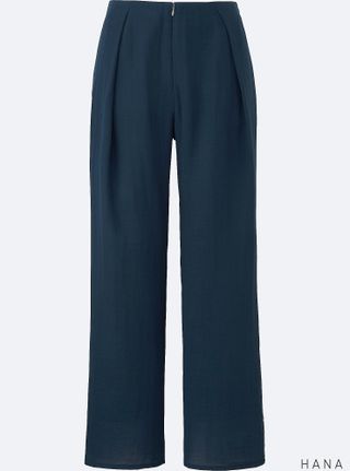 Navy Wide Leg Trousers, £24.90, Uniqlo