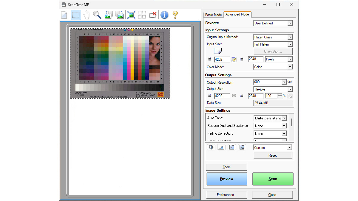 The Canon i-SENSYS MF667Cdw scan page