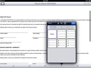 docs to go on iPad editing word documents