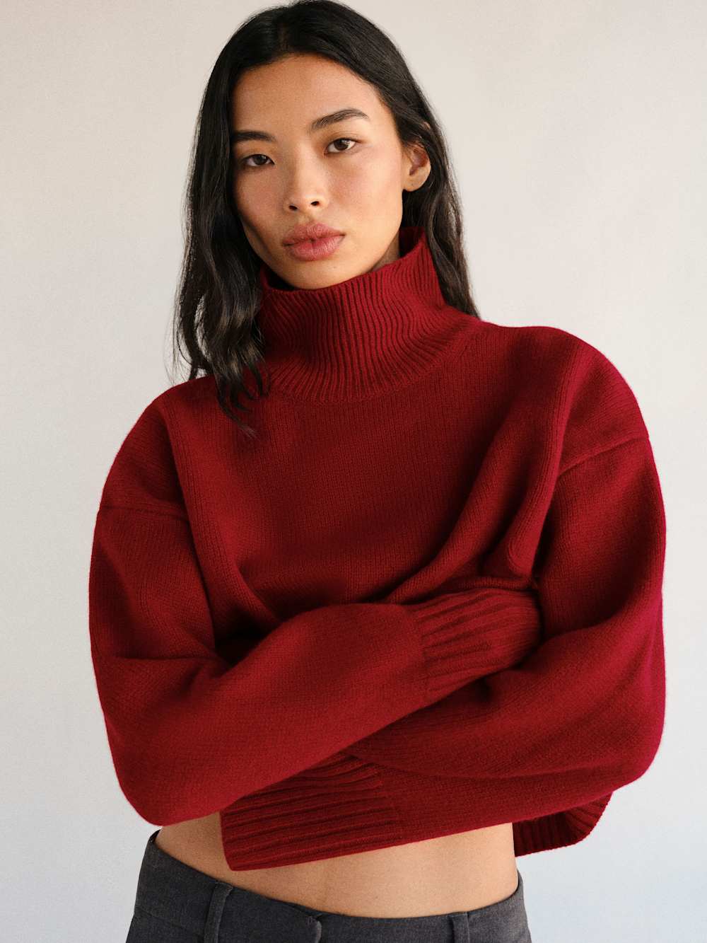 March Regenerative Wool Cropped Turtleneck
