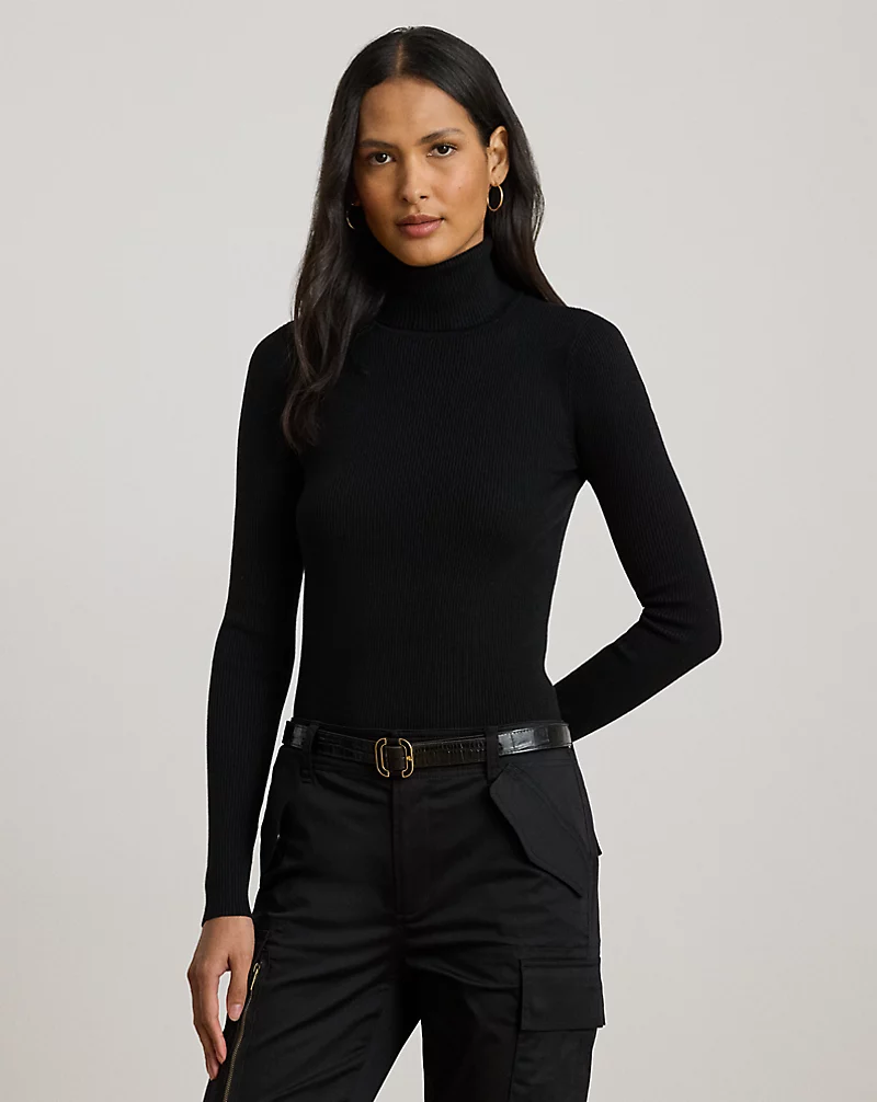 Ribbed Turtleneck Sweater