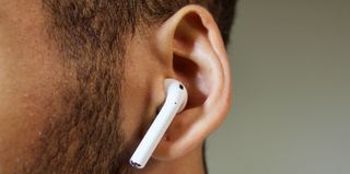 My AirPods rest comfortably in my ear.