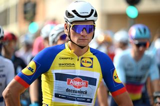 MERSCH LUXEMBOURG SEPTEMBER 22 Mathieu Van Der Poel of The Netherlands and Team AlpecinDeceuninck Yellow Leader Jersey prior to the 84th Tour de Luxembourg 2024 Stage 5 a 1769km stage from Mersch to Luxembourg UCIWT on September 22 2024 in Mersch Luxembourg Photo by Tim de WaeleGetty Images