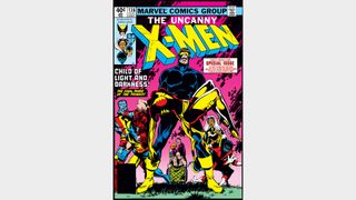 A weeping Cyclops holds Jean Grey's body in the iconic cover art for Uncanny X-Men #136.