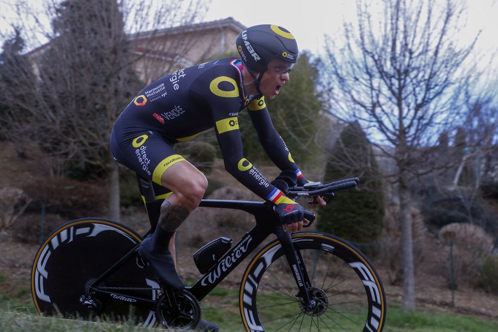 Sylvain Chavanel (Direct Energie) eases up to take a turn