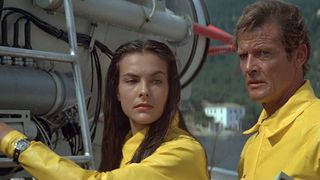 Melina and Bond prepare to board a vessel in For Your Eyes Only