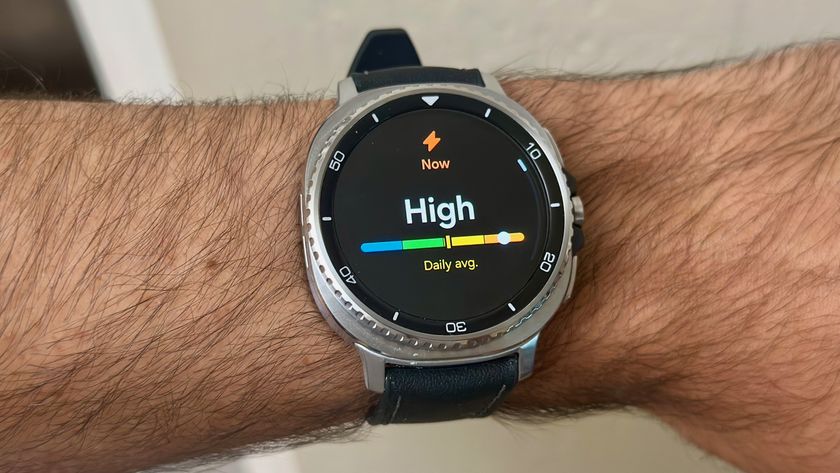 A High Stress widget on the Samsung Galaxy Watch 8 Classic