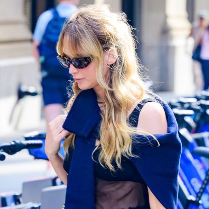 Jennifer Lawrence wore a sheer little black dress in NYC