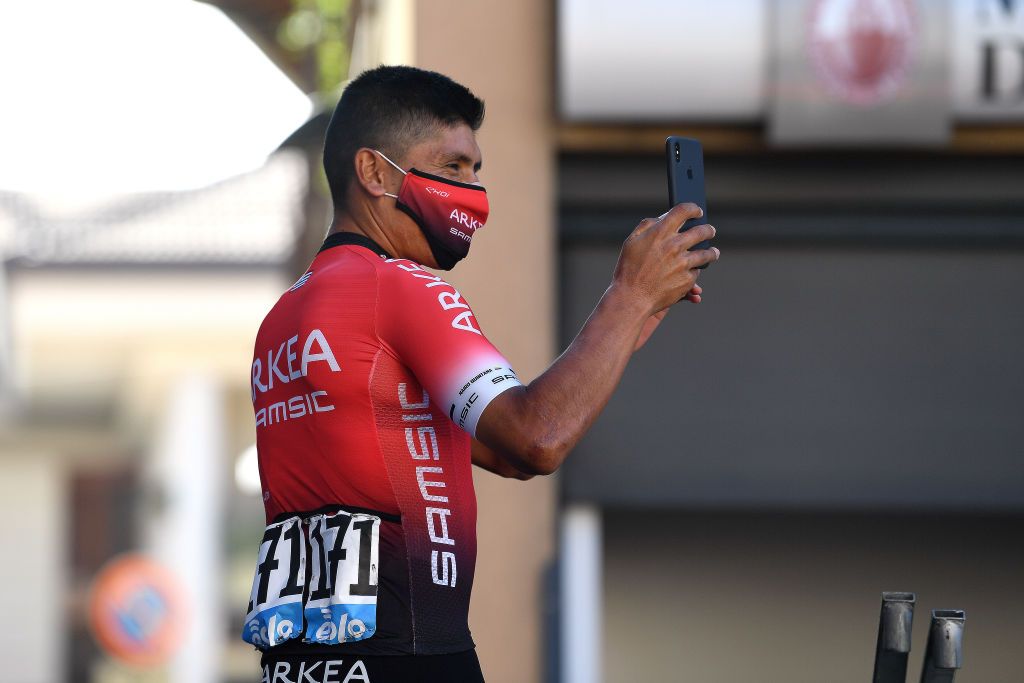 MILAN ITALY OCTOBER 06 1prior to the 102nd MilanoTorino 2021 a 190km race from Magenta to Torino Superga 669m MilanoTorino on October 06 2021 in Milan Italy Photo by Tim de WaeleGetty Images