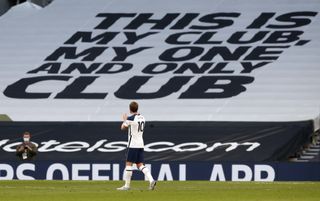 Harry Kane claps the fans