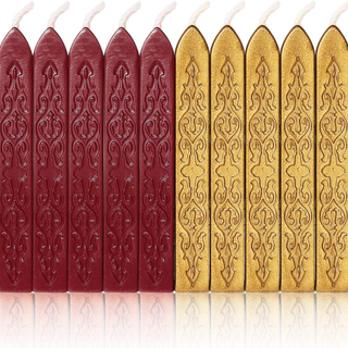 Red and gold wax sticks
