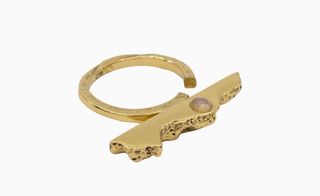 gold plated brass ring by Cornelia Webb