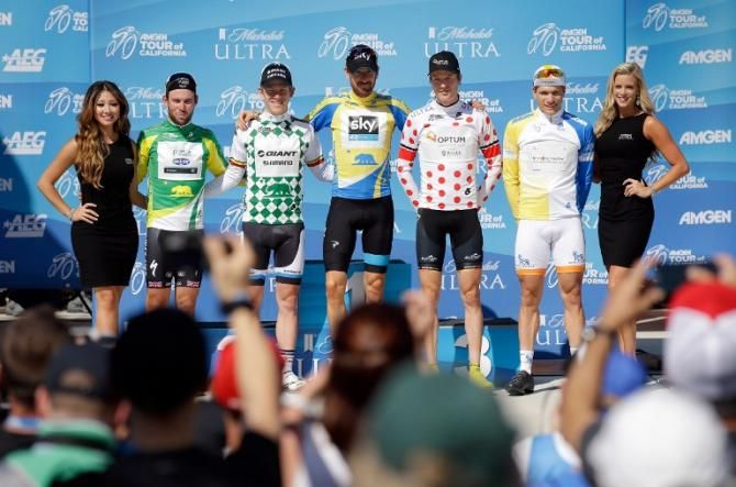 The jersey wearers after stage two