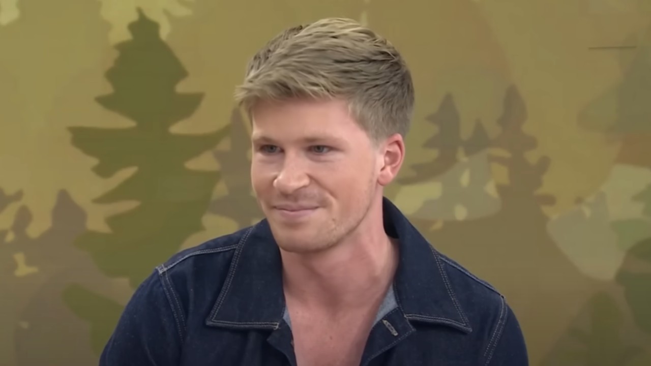 Robert Irwin almost smiling on The Today Show.