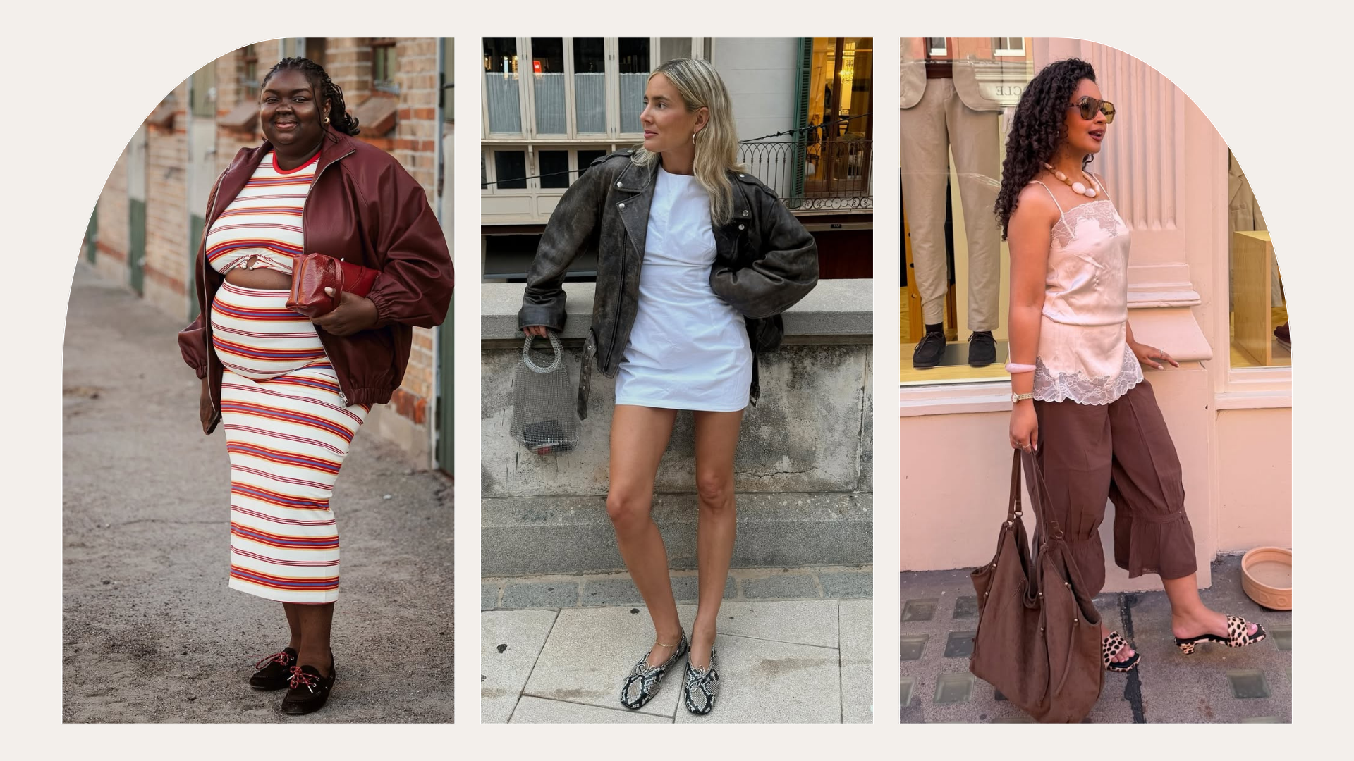 Influencers Lucy Williams, Layla Abbey and Abi Marvel wearing summer outfits. 