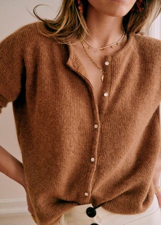 Gaspard Cardigan - Camel - Super Kid Mohair - Sézane